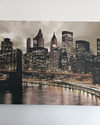 Quadro .Stampa su Tela New York Bianco e  Nero Sep