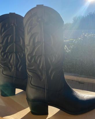 Stradivarius Stivali texani / biker - black