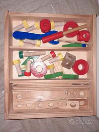Gioco costruzioni in legno