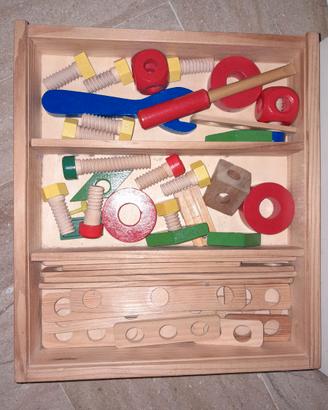 Gioco costruzioni in legno