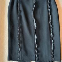 Gonna ELEGANTE NERA con VOLANT TULLE DI SETA