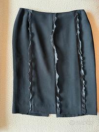 Gonna ELEGANTE NERA con VOLANT TULLE DI SETA