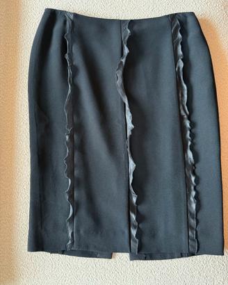 Gonna ELEGANTE NERA con VOLANT TULLE DI SETA