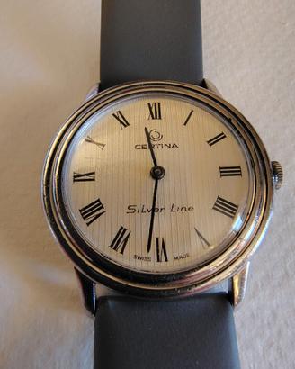 Orologio Certina silver line cassa in argento 925