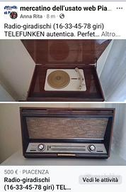 Radio-giradischi (16-33-45-78 giri) TELE