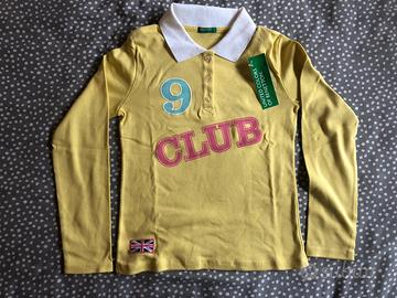 Maglia polo bambino cotone nuova Benetton 8 anni