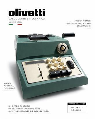 Calcolatrice Olivetti vintage meccanica-originale