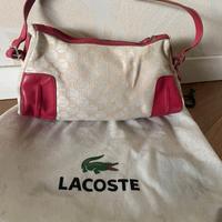 Borsa Lacoste con profili fucsia