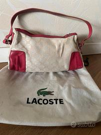 Borsa Lacoste con profili fucsia