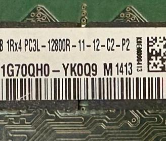 Banco RAM 8 GB SAMSUNG 1Rx4 PC3L 12800R