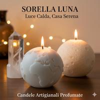2 Candela sfera terra e luna 