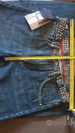 Jeans Paul Smith cintura borchiata