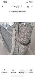 Borsa nuova Michael Kors colore argento