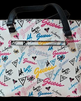 Borsa Tote Guess Bianca Stampa Logo 