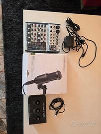 Mixer, Microfono, scheda audio