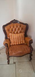 Divano pelle con poltrone 1984