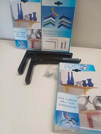 3 confezione staffe x mensole Nuove