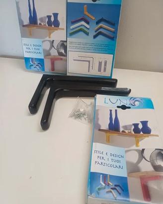 3 confezione staffe x mensole Nuove