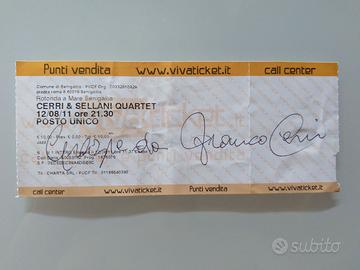 FRANCO CERRI -Biglietto concerto autografato- 2011
