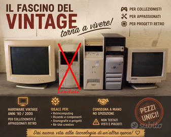 Lotto PC vintage + monitor CRT retro