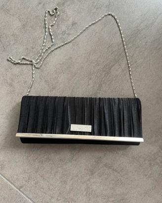 Pochette nera in raso