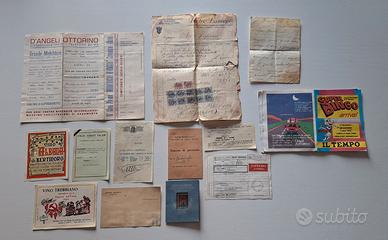 Lotto Vintage Ephemera: Documenti e Rarità 1930-80