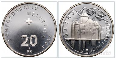 SVIZZERA CH - 20 FRANCHI 2004 - Castello Chillon