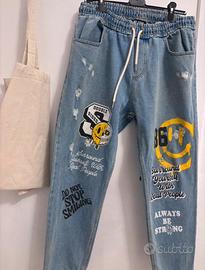 Jeans denim chiaro uomo