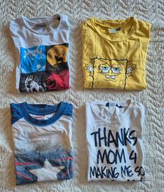 4 T-shirt taglia 10 anni 