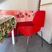 4 Sedie rosse come nuove