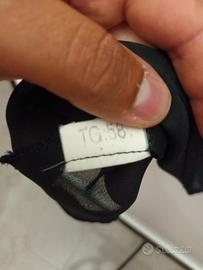 Gonna nera semitrasparente taglia 58