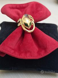 Anello serpente in argento 925 placcato oro 18 Kt 