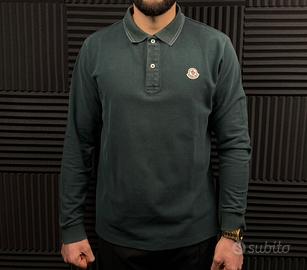 Polo Maniche lunghe Moncler Verde Taglia XL