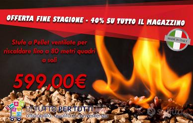 Stufa pellet ventilata 80mq made italia fiera %%%%