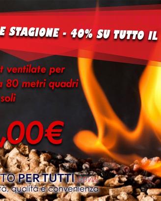 Stufa pellet ventilata 80mq made italia fiera %%%%