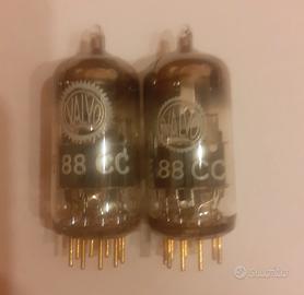 Antica Coppia di Valvole Valvo E88CC gold pin OK