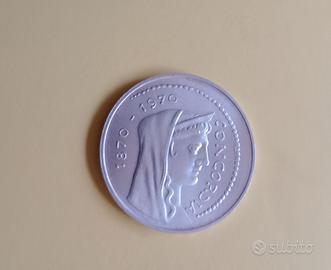 Moneta d' argento da lire 1000 Roma Capitale FDC