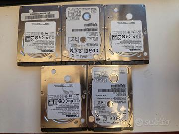 Lotto 5 HDD SATA 2,5 320GB