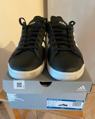 Adidas Grand Court 2.0 Nere. Misura 44 2/3