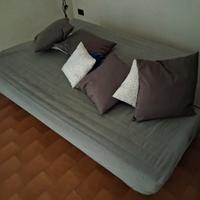 divano-letto grande, nuovo, materasso ortopedico