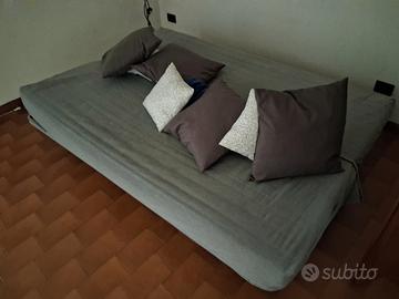 divano-letto grande, nuovo, materasso ortopedico