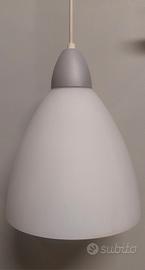 Lampada in vetro satinato trasparente 