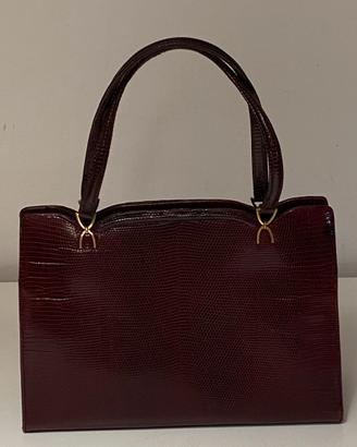 Borsa di lucertola marrone vintage
