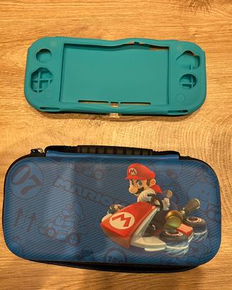 Nintendo Switch Lite prot.silicone e custodia