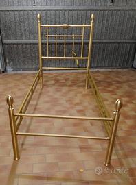 Letto singolo in ottone