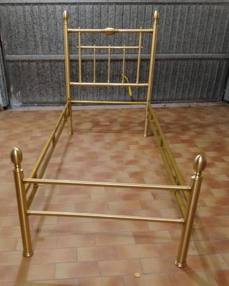 Letto singolo in ottone