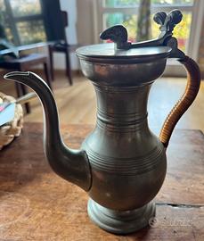Servizio da tè e caffè vintage in peltro inglese