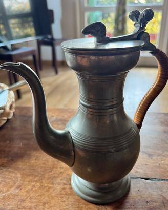 Servizio da tè e caffè vintage in peltro inglese