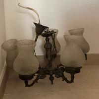 Lampadario piu lampade da comodino anni '40