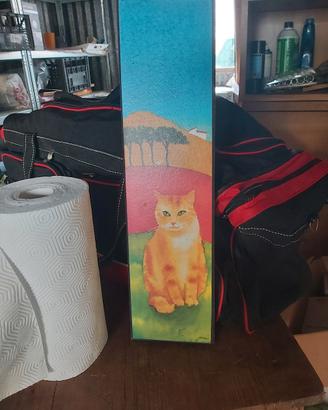 quadro con gatto rosso